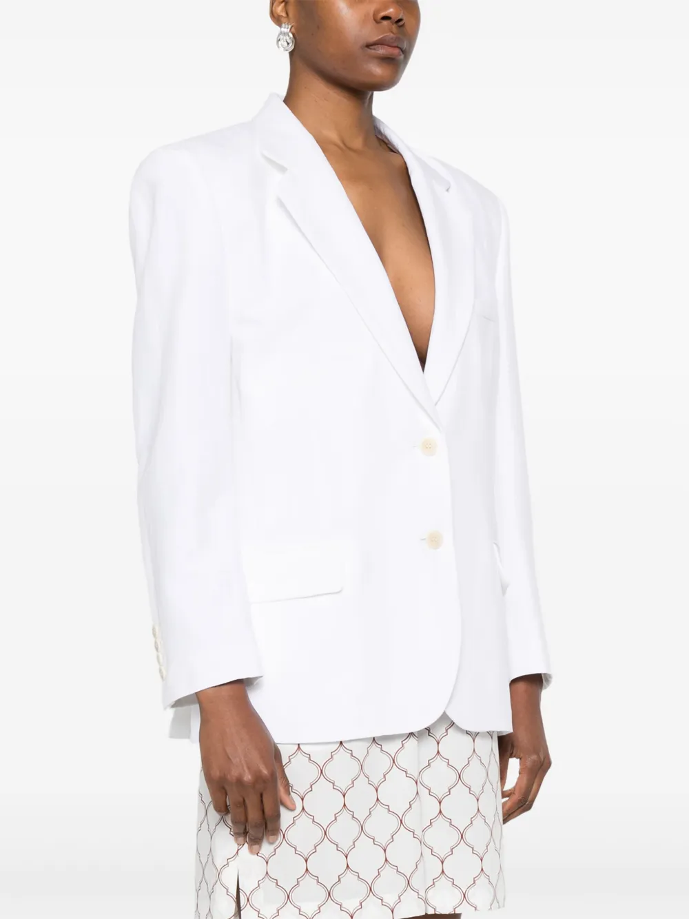Magda Butrym Blazer met enkele rij knopen Wit