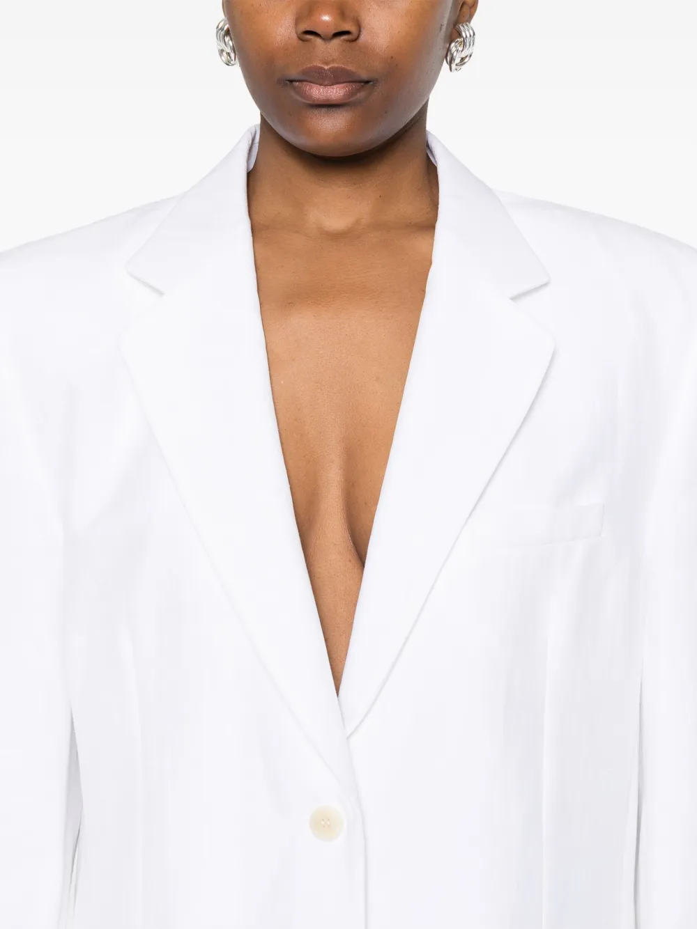 Magda Butrym Blazer met enkele rij knopen Wit