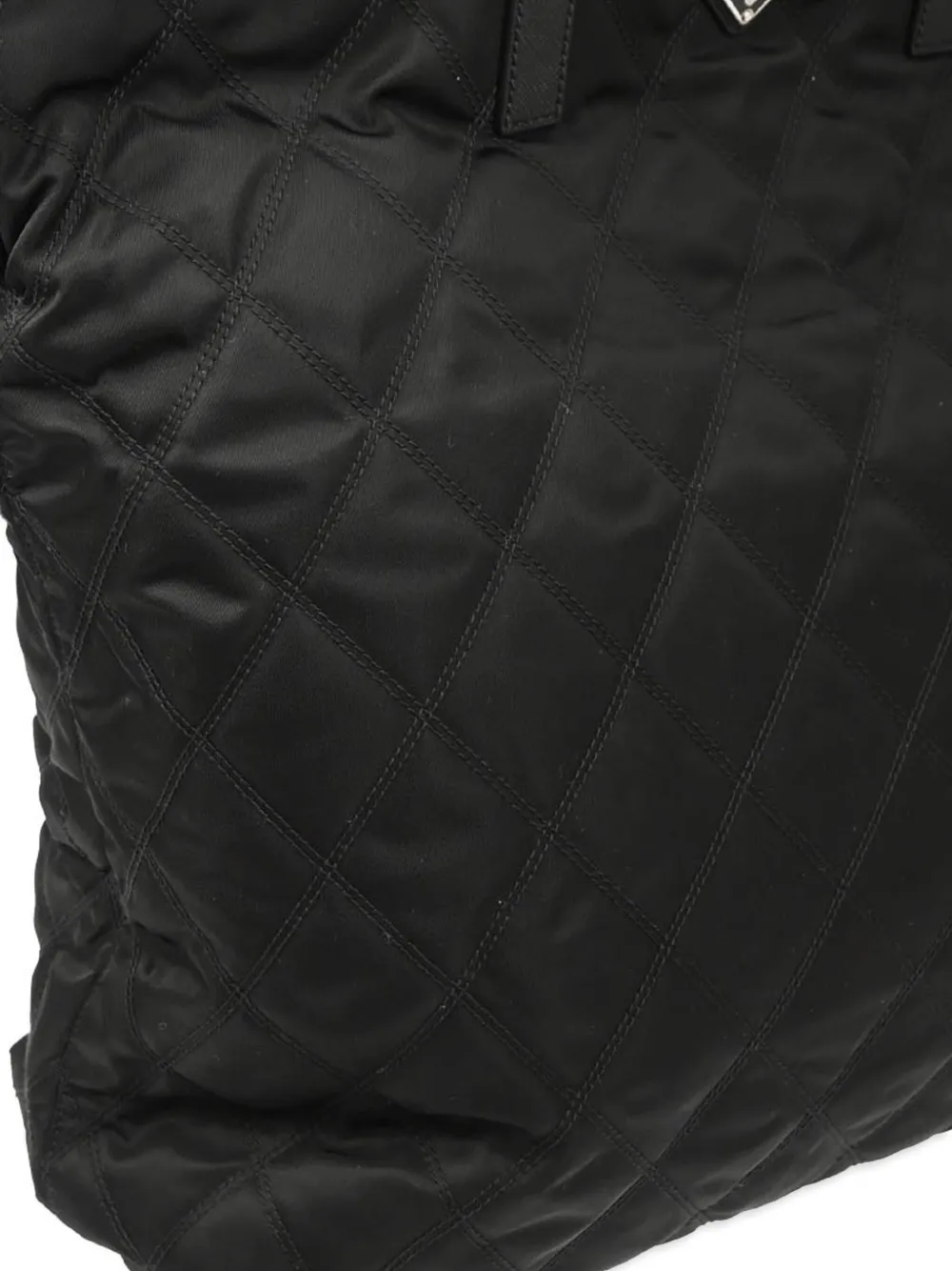 Pre-owned Prada 2010s Quilted Tote Bag In Black