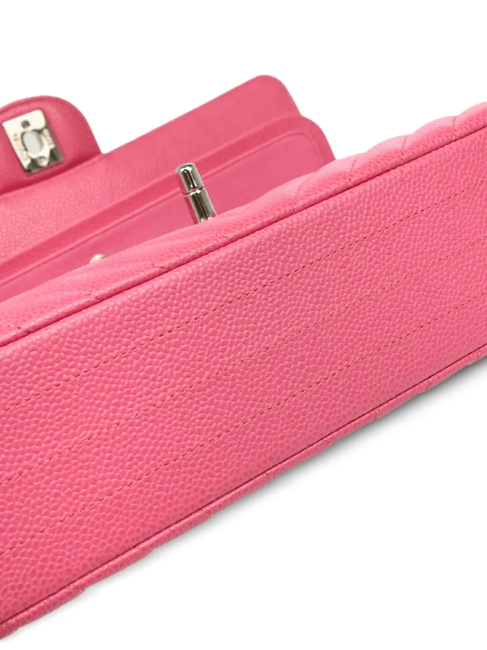 Pre-owned Chanel 2019 Medium Classic Double Flap Shoulder Bag In Pink