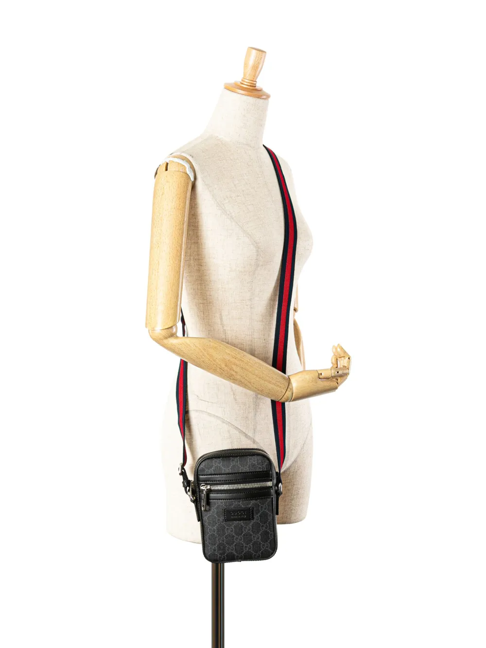 Gucci Pre-Owned Borsa a tracolla in tessuto GG Supreme con decorazione Web 2000-2015 | Image 7