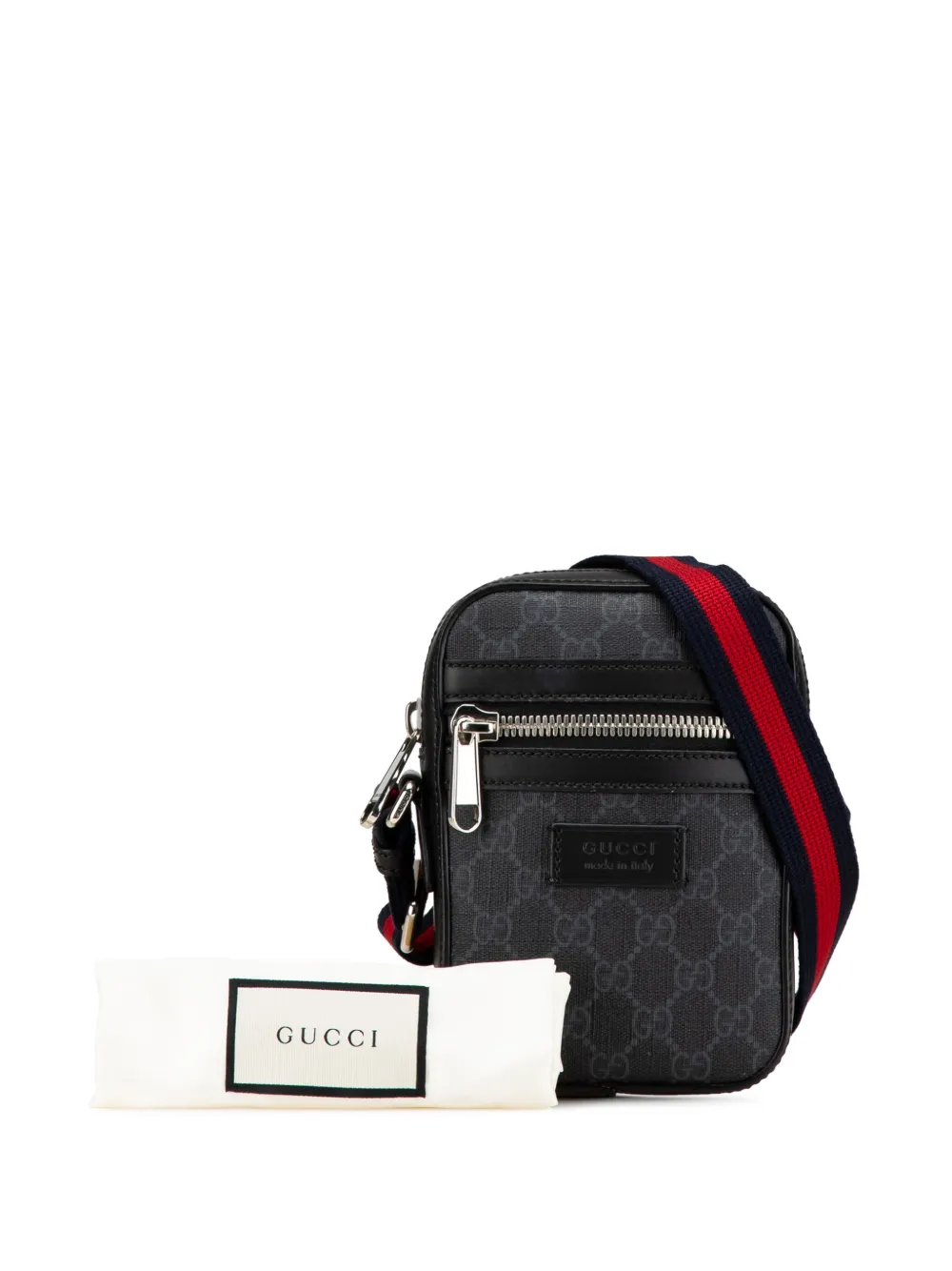 Gucci Pre-Owned Borsa a tracolla in tessuto GG Supreme con decorazione Web 2000-2015 | Image 6