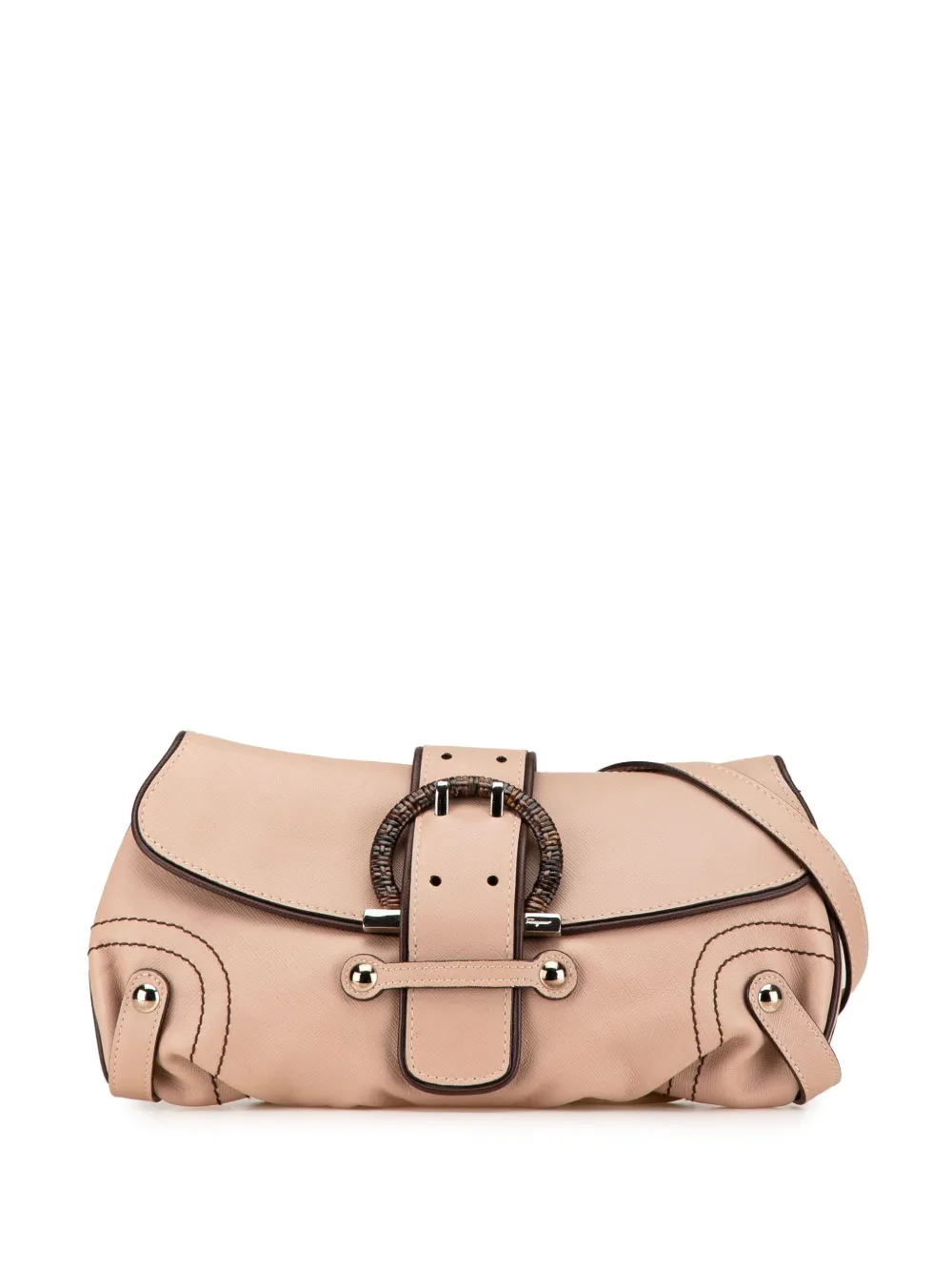 Ferragamo Pre-Owned 2000-2024 レザー フラップ ショルダーバッグ - ピンク Ferragamo Pre-Owned 2000-2024 レザー フラップ ショルダーバッグ - ピンク