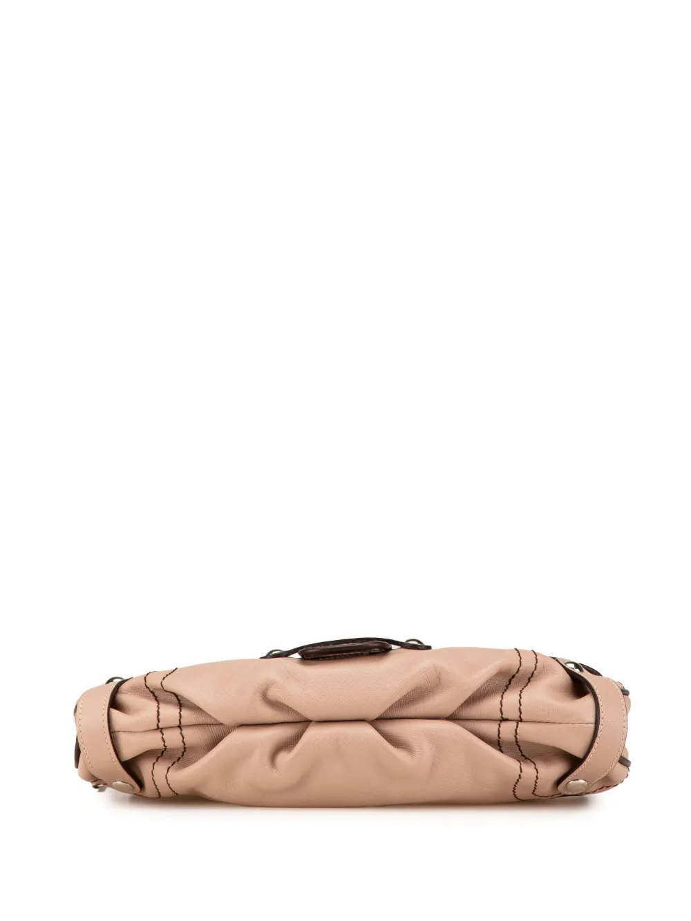Pre-owned Ferragamo 2000-2024 Leather Flap Shoulder Bag In 粉色