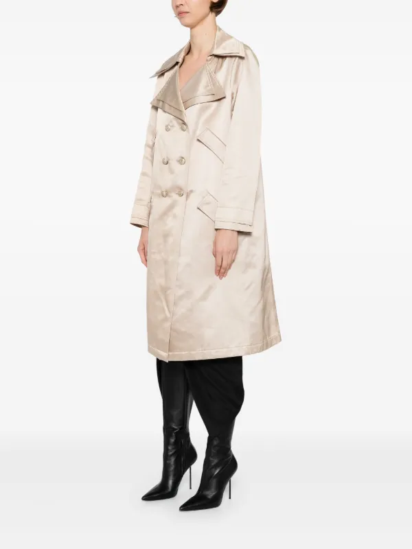 CHANEL Pre-Owned 2004 Trench Coat | Neutrals | FARFETCH