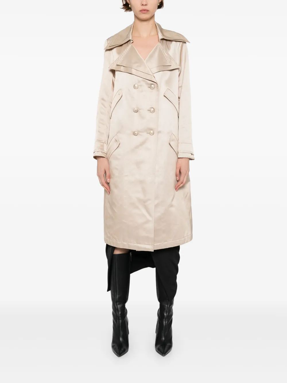 CHANEL Pre-Owned 2004 trenchcoat - Beige