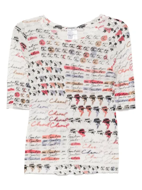 CHANEL Pre-Owned 2006 graphic-print T-shirt