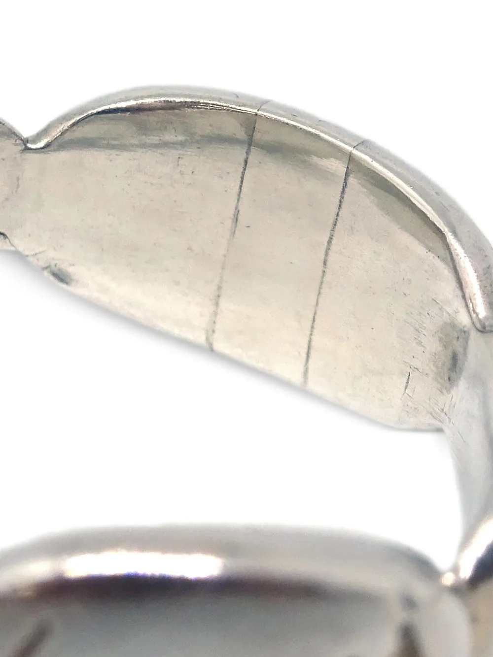 Pre-owned Chanel 1990-2000s Logo-engraved Ring In Silver