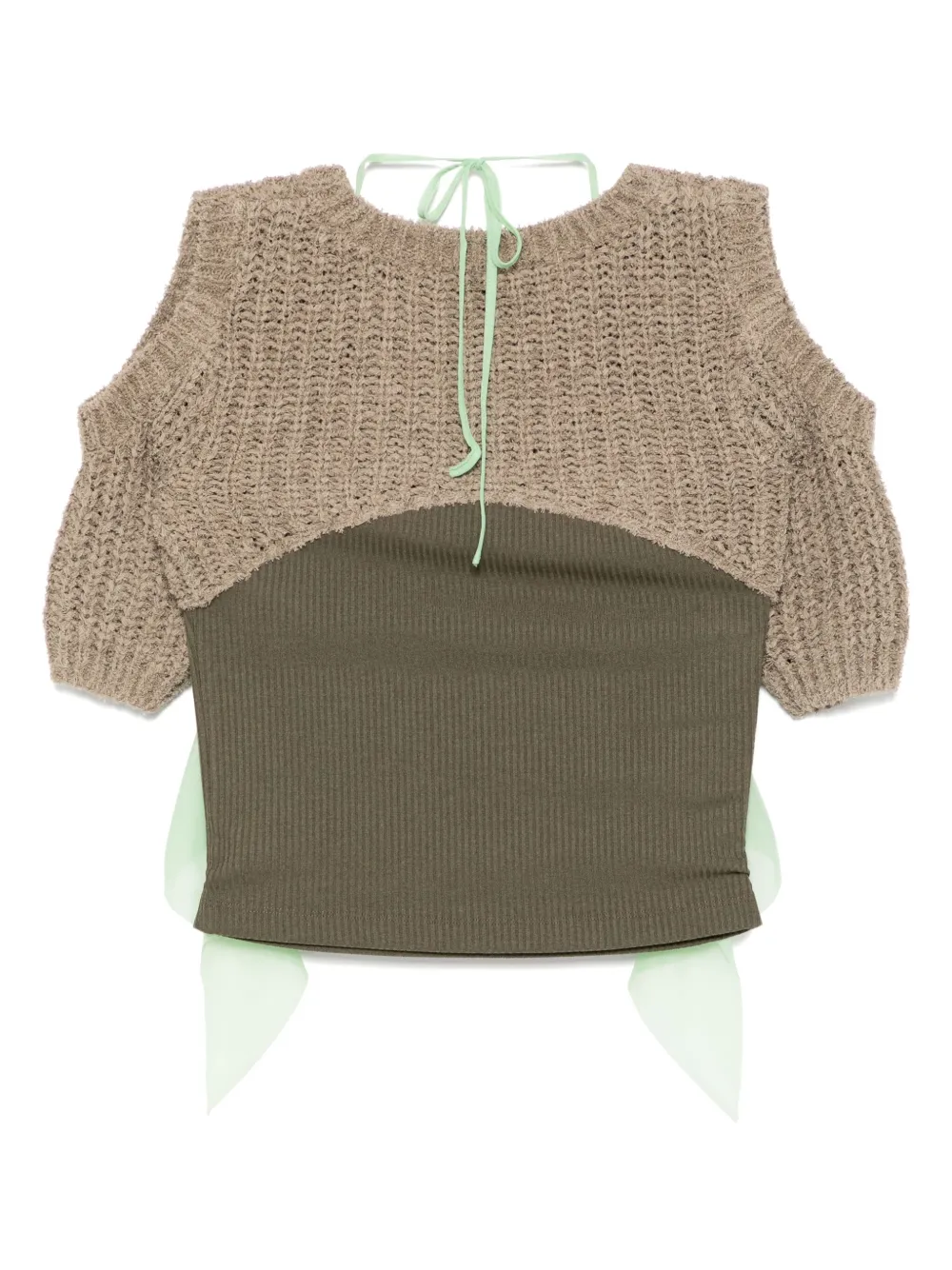 Andersson Bell Gebreide top met uitgesneden details Beige