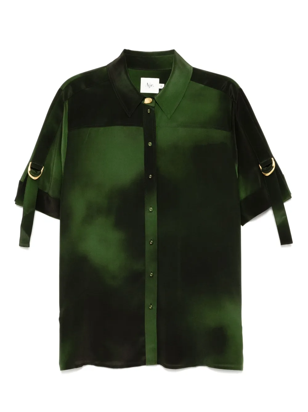 Aje camisa de seda Glaze | verde | Image 1