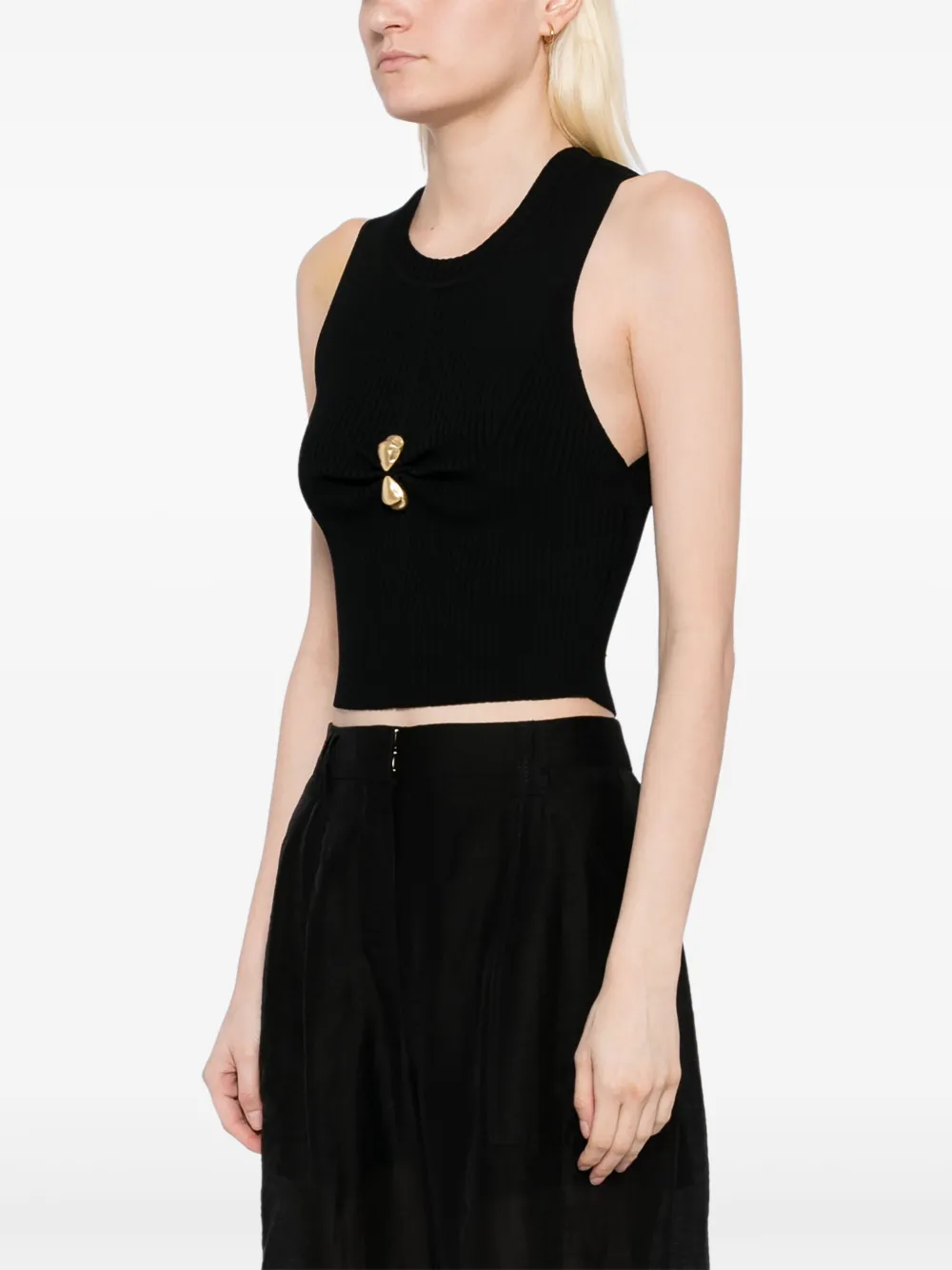 Aje Focal gebreide top Zwart
