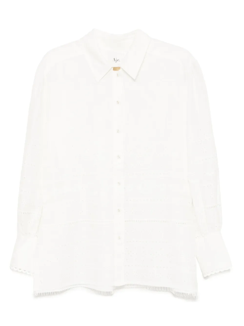 Aje camisa con nubes bordadas | neutro | Image 1
