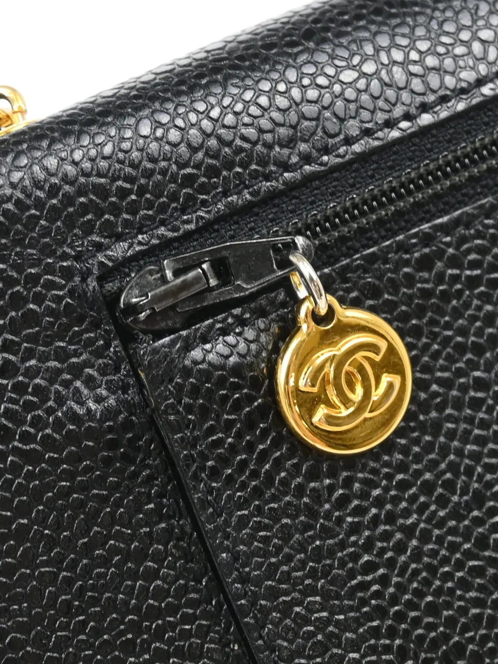 Pre-owned Chanel 1997 Timeless Wallet On Chain Shoulder Bag In Black