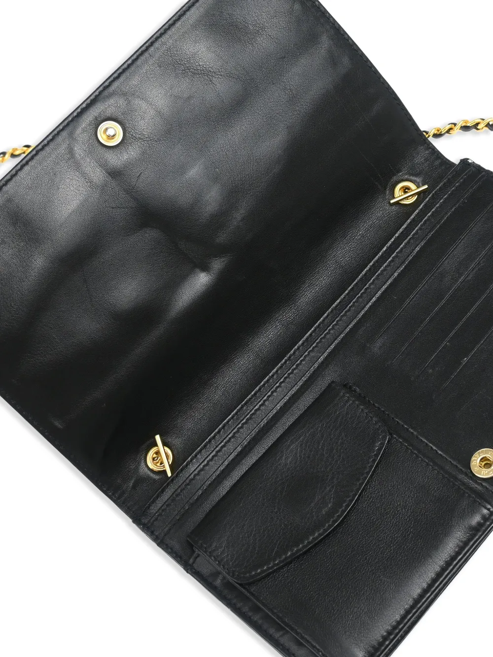 Pre-owned Chanel 1997 Timeless Wallet On Chain Shoulder Bag In Black