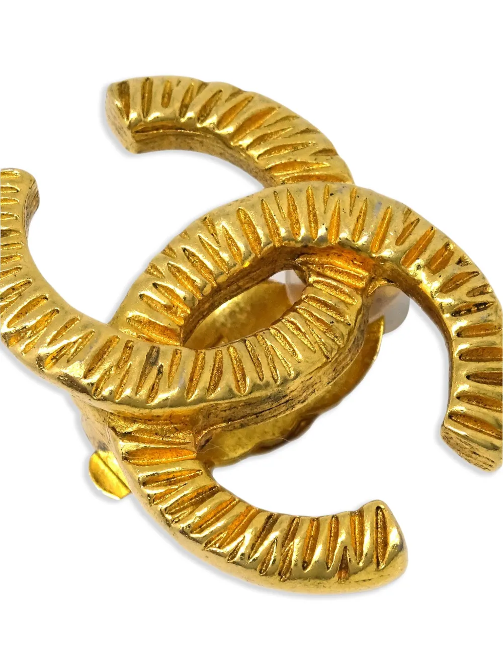 CHANEL Pre-Owned 1990-2000s Interlocking CC earrings | Image 2