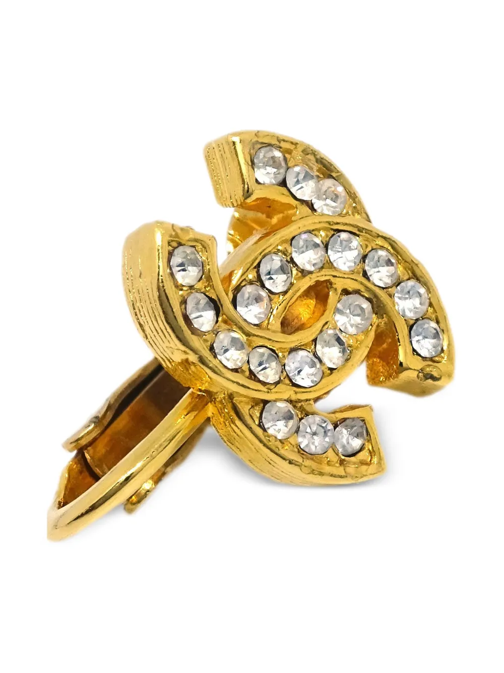 CHANEL Pre-Owned 1990-2000s Interlocking CC earrings | Image 2