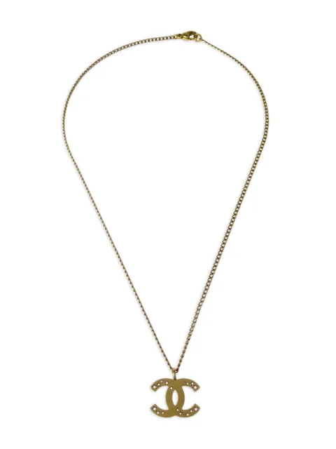 CHANEL Pre-Owned 2003 Interlocking CC-pendant necklace