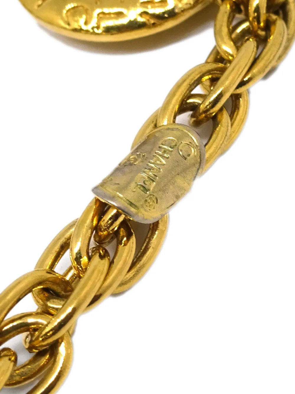 Pre-owned Chanel 1990-2000s Medallion-detailed Necklace In Gold