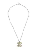 CHANEL Pre-Owned 2006 Interlocking CC-pendant necklace - Silver