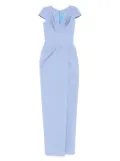 Rhea Costa draped maxi dress - Blue