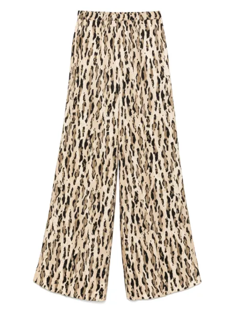 THE NINA STUDIO animal-print palazzo pants