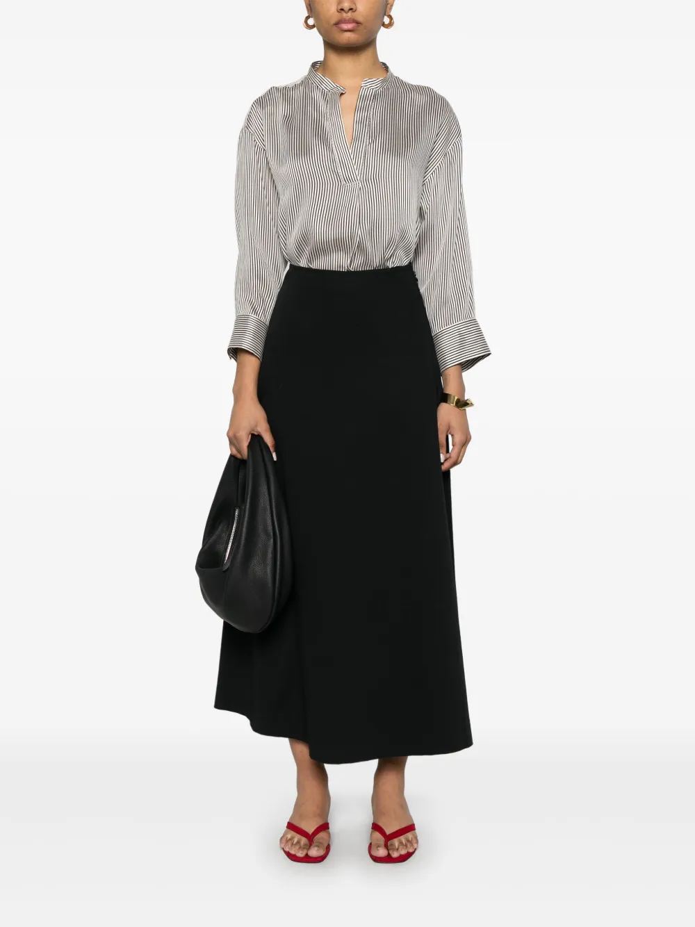 FABIANA FILIPPI STRIPED BUTTON-UP SHIRT