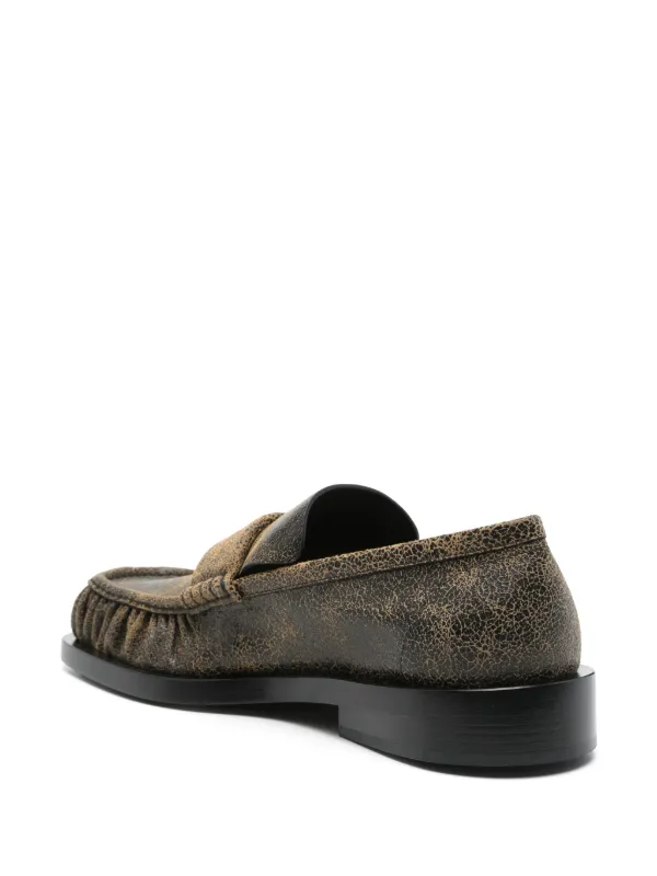 Jil Sander cracked-effect Loafers | Brown | FARFETCH
