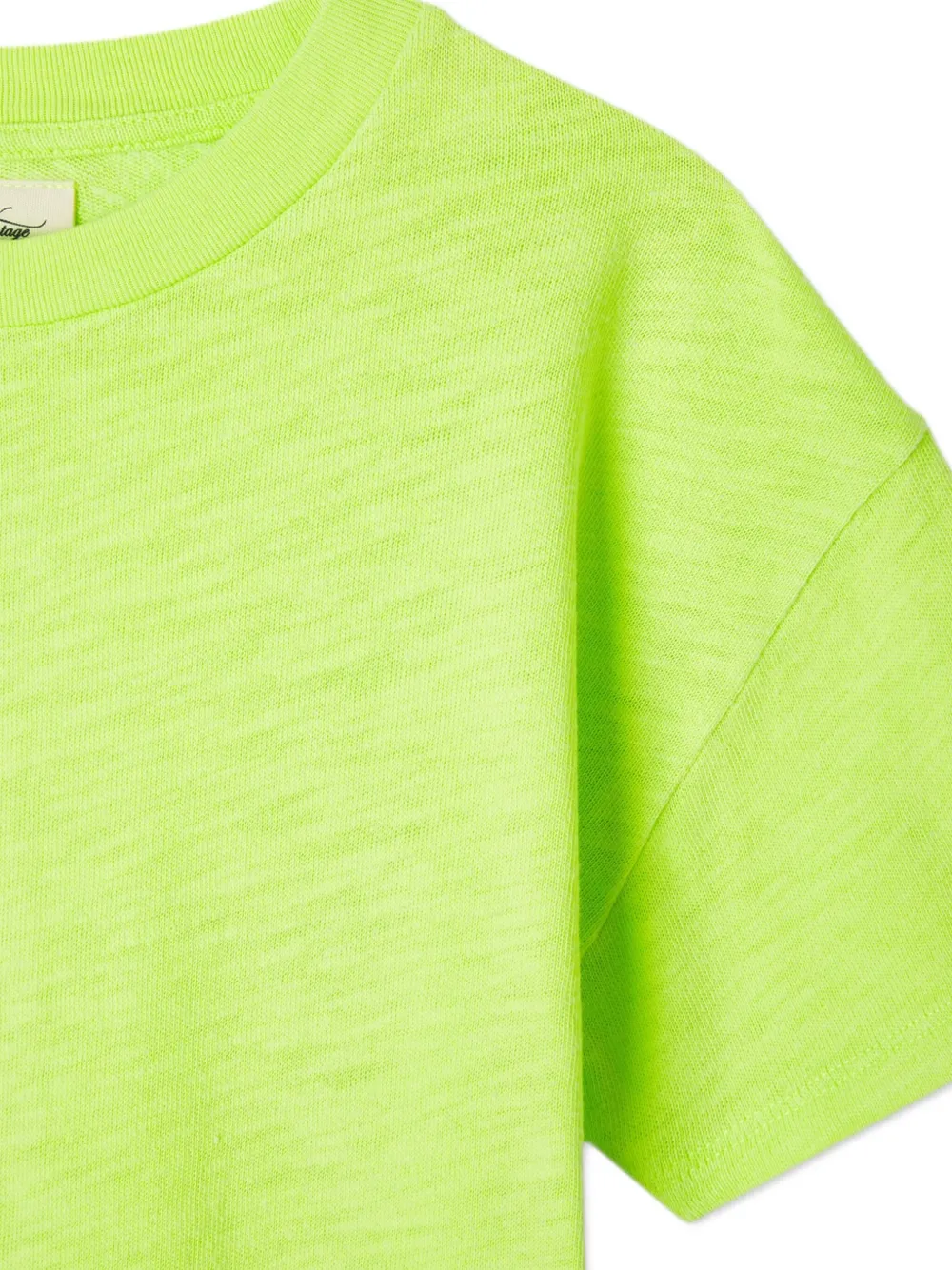 American Vintage Kids T-shirt met slub-textuur Geel