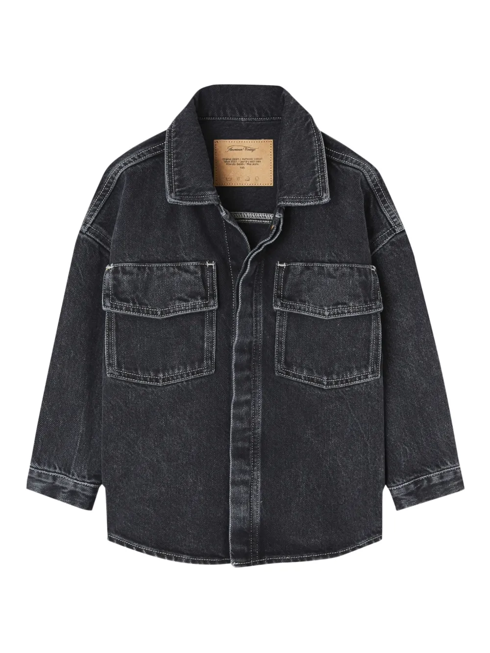 American Vintage Kids denim shirt Zwart