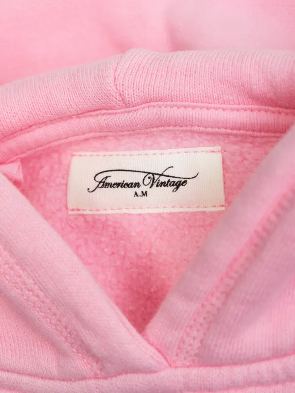 American Vintage Kids logo-print Hoodie Pink FARFETCH TR