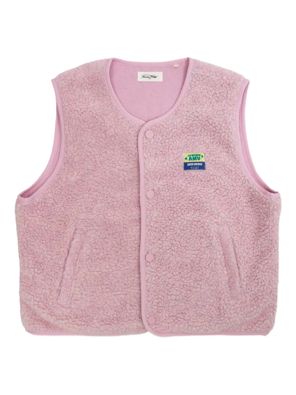 American Vintage Kids Fleece gilet Roze