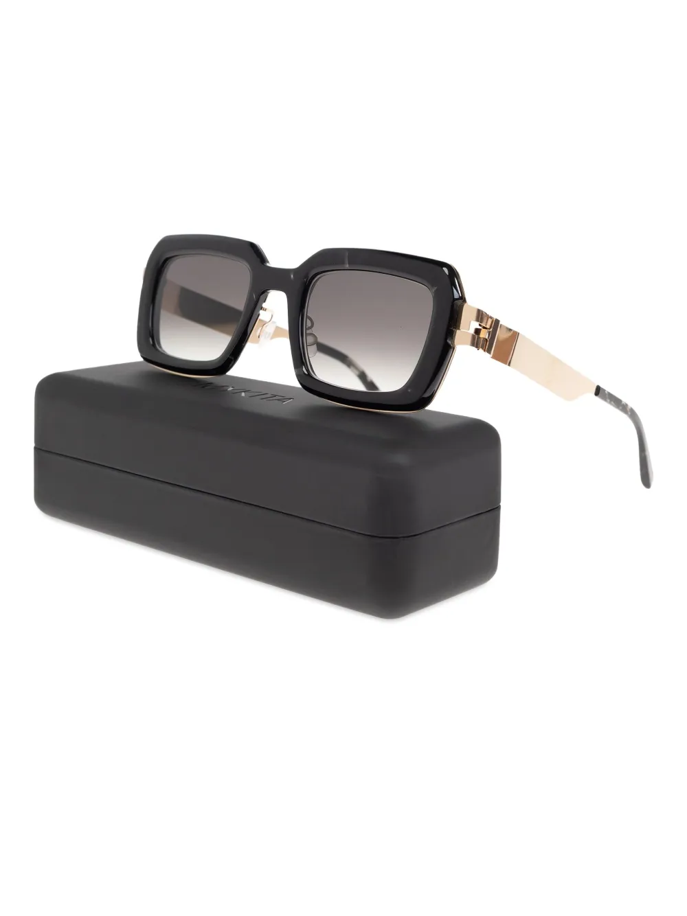 Mykita Una A97 zonnebril met vierkant montuur Zwart