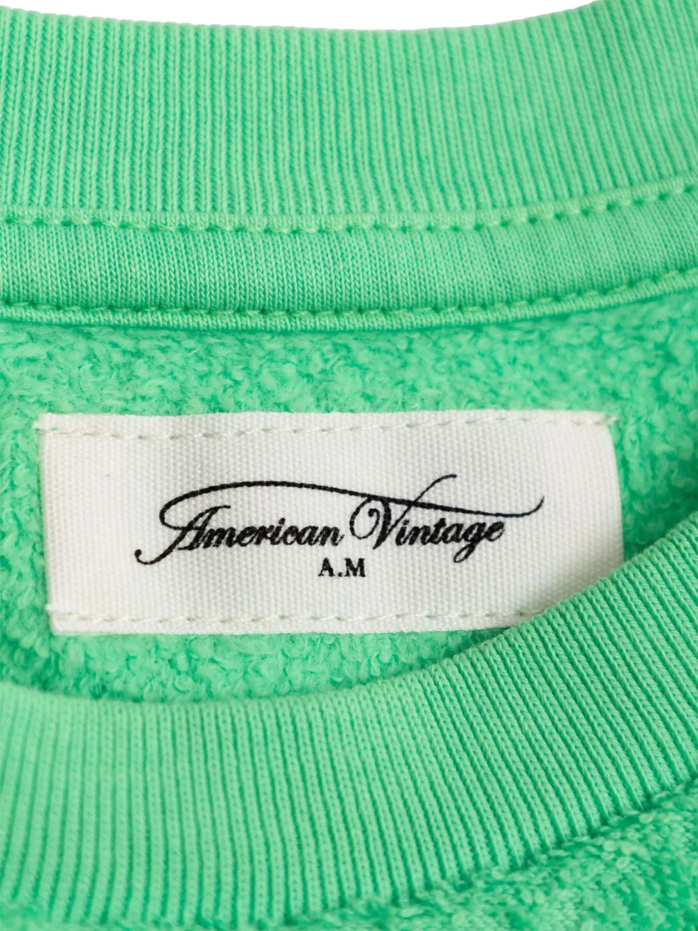American Vintage Kids Badstof T-shirt Groen