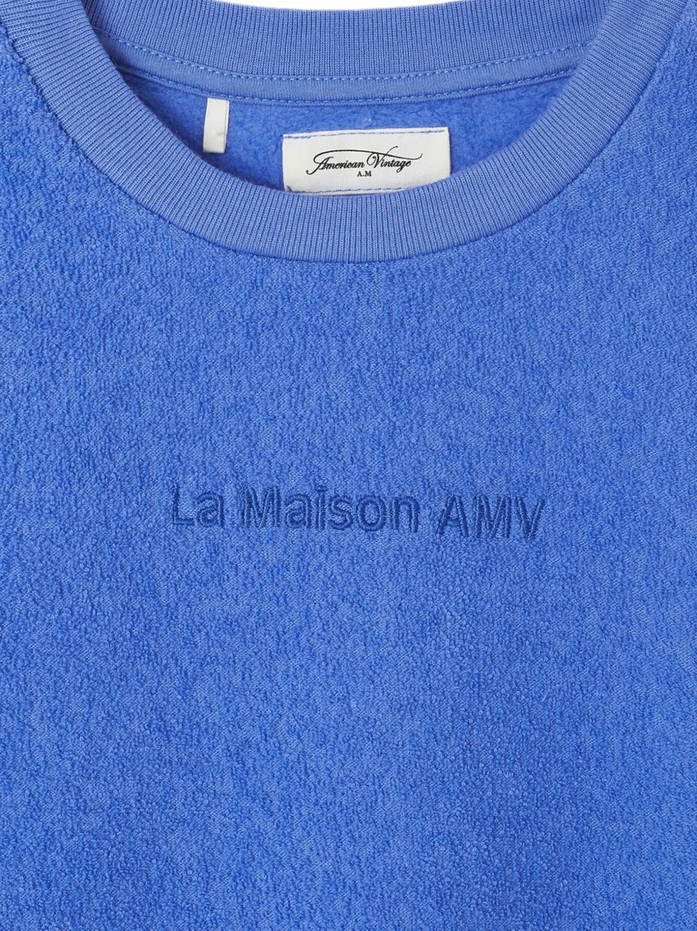 American Vintage Kids Sweater met geborduurd logo Blauw