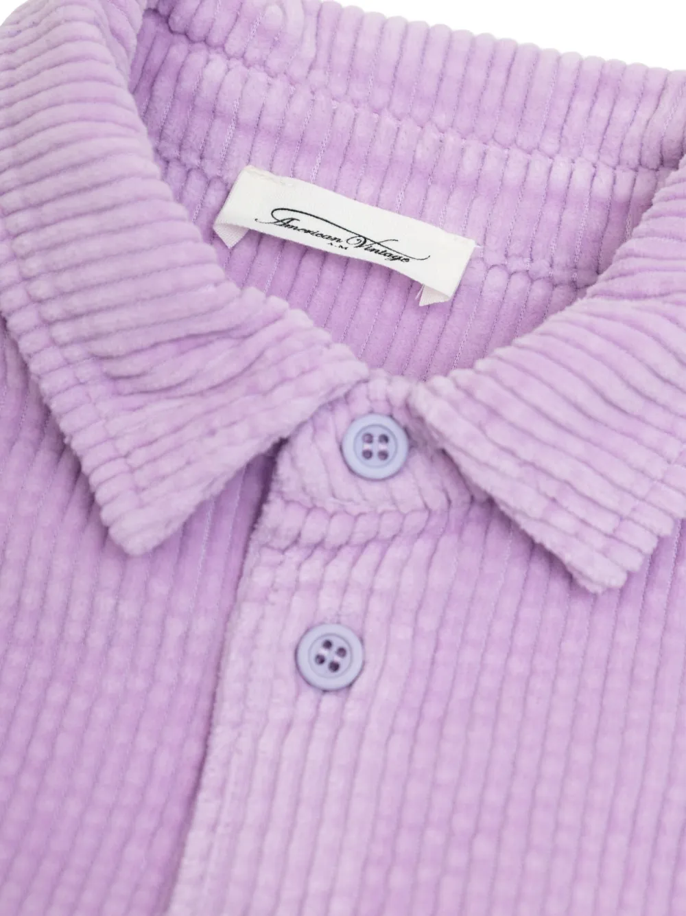 American Vintage Kids Ribfluwelen shirt Paars