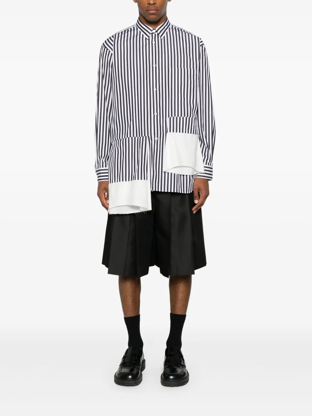Comme des Garçons Homme Plus Geplooide shorts Zwart