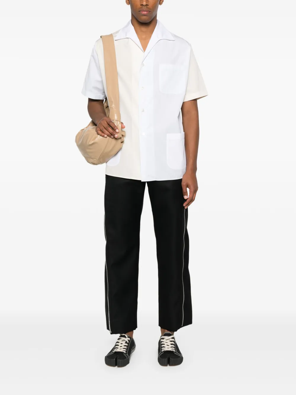 Comme des Garçons Homme Plus wool zip-detail trousers - Zwart