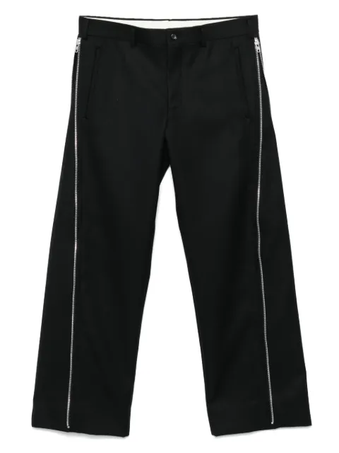 Comme des Garçons Homme Plus بنطال صوف مزين بسحاب