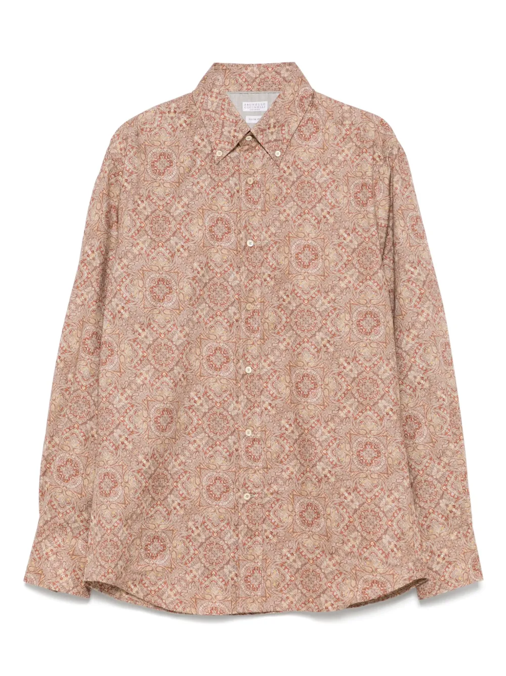 Brunello Cucinelli camisa con estampado de cachemira | marrón | Image 1