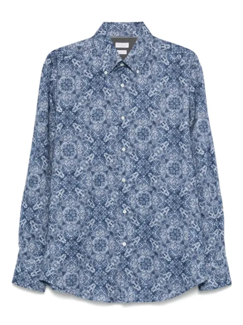 Brunello Cucinelli camisa con estampado de cachemira