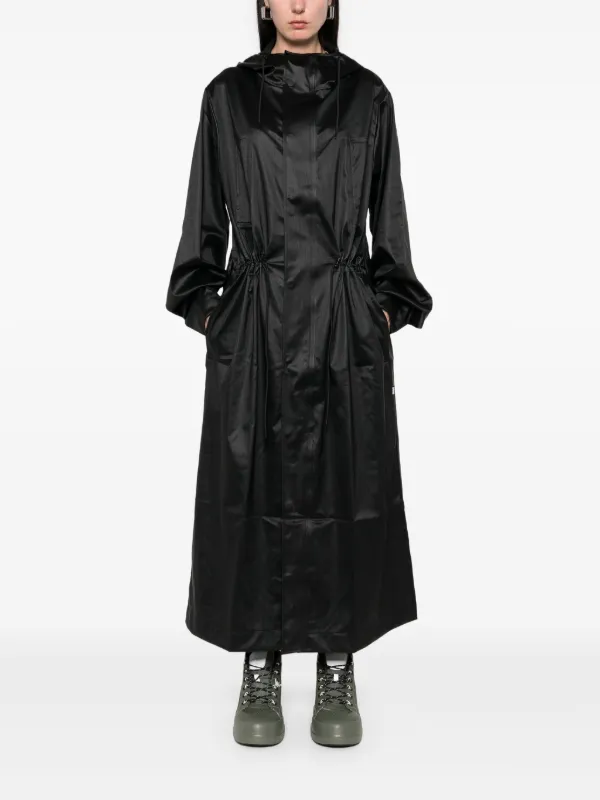 コート Rains Bold Longest Jacket Rains® Bold Longest Jacket in Black Grain for $220 | Free