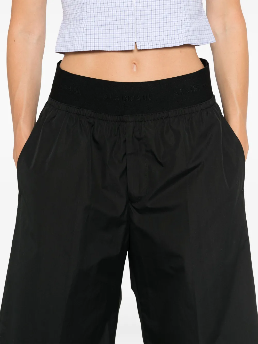 ALAINPAUL ELASTIC-WAIST TAILORED SHORTS
