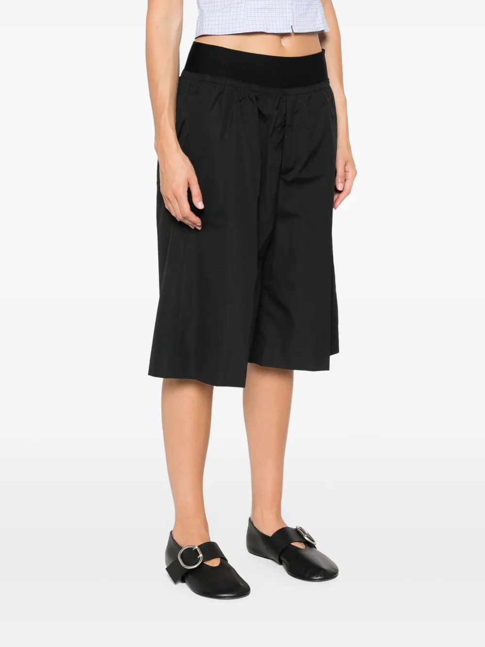 ALAINPAUL ELASTIC-WAIST TAILORED SHORTS