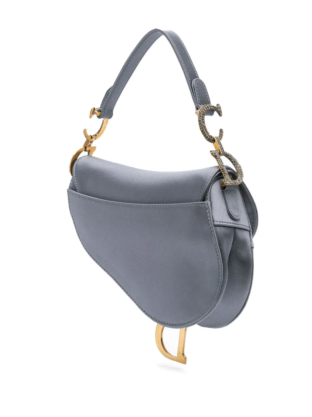 Christian Dior Pre-Owned 2020 Mini Satin Crystal Embellished Saddle satchel | Pre-Owned | Image 2