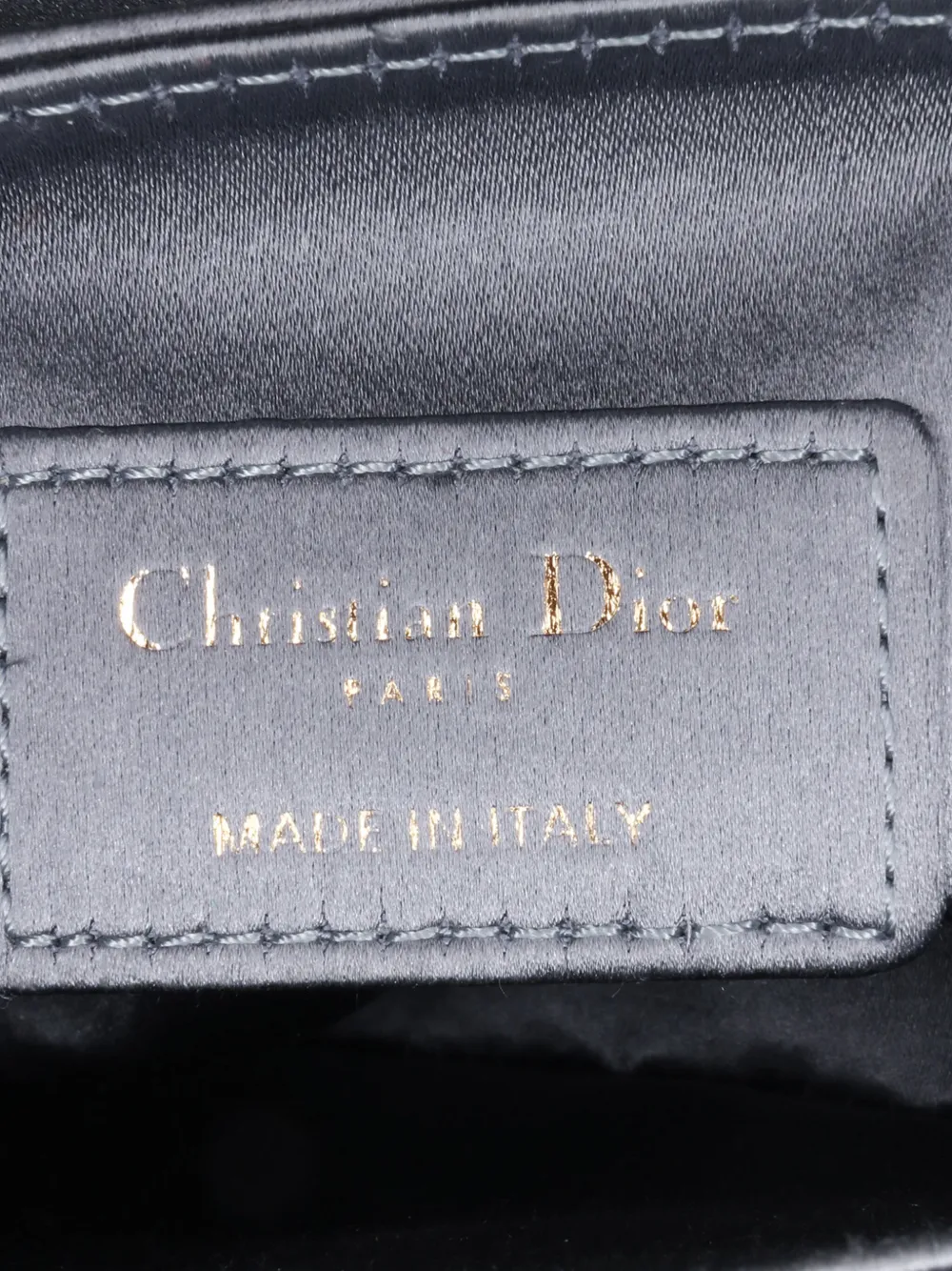 Pre-owned Dior 2020 Mini Satin Crystal Embellished Saddle Satchel In 灰色
