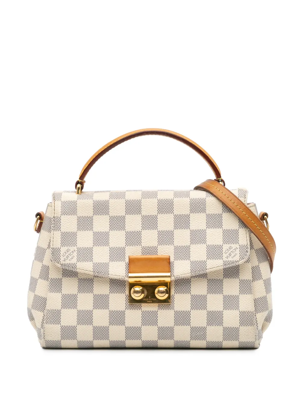 Louis Vuitton Pre-Owned 2017 ダミエ アズール クロワゼット サッチェルバッグ - ホワイト Louis Vuitton Pre-Owned 2017 ダミエ アズール クロワゼット サッチェルバッグ - ホワイト