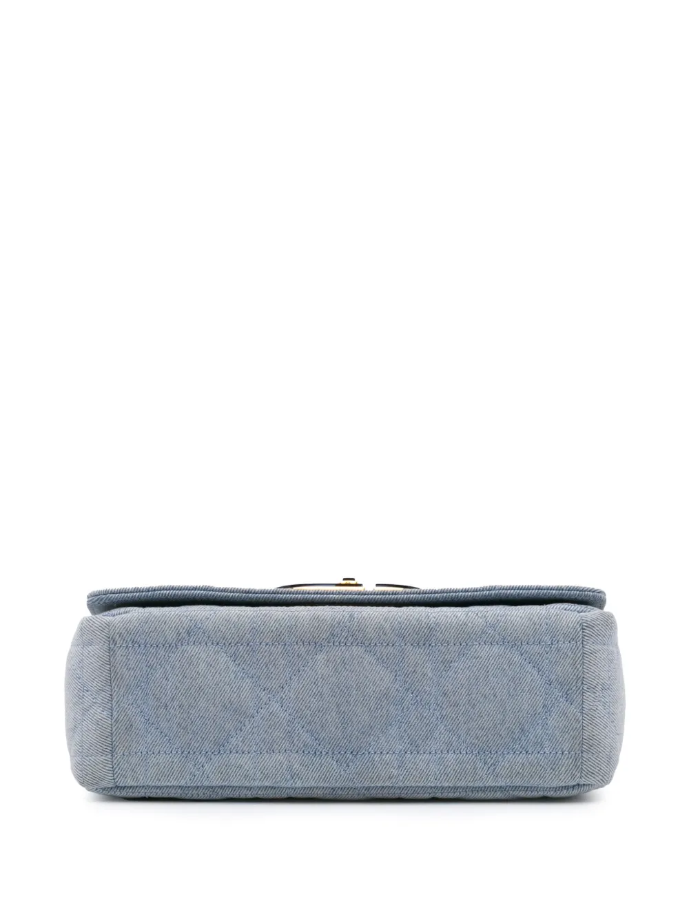 Pre-owned Dior 2022 Medium Denim Macrocannage Caro Bag Crossbody Bag In 蓝色