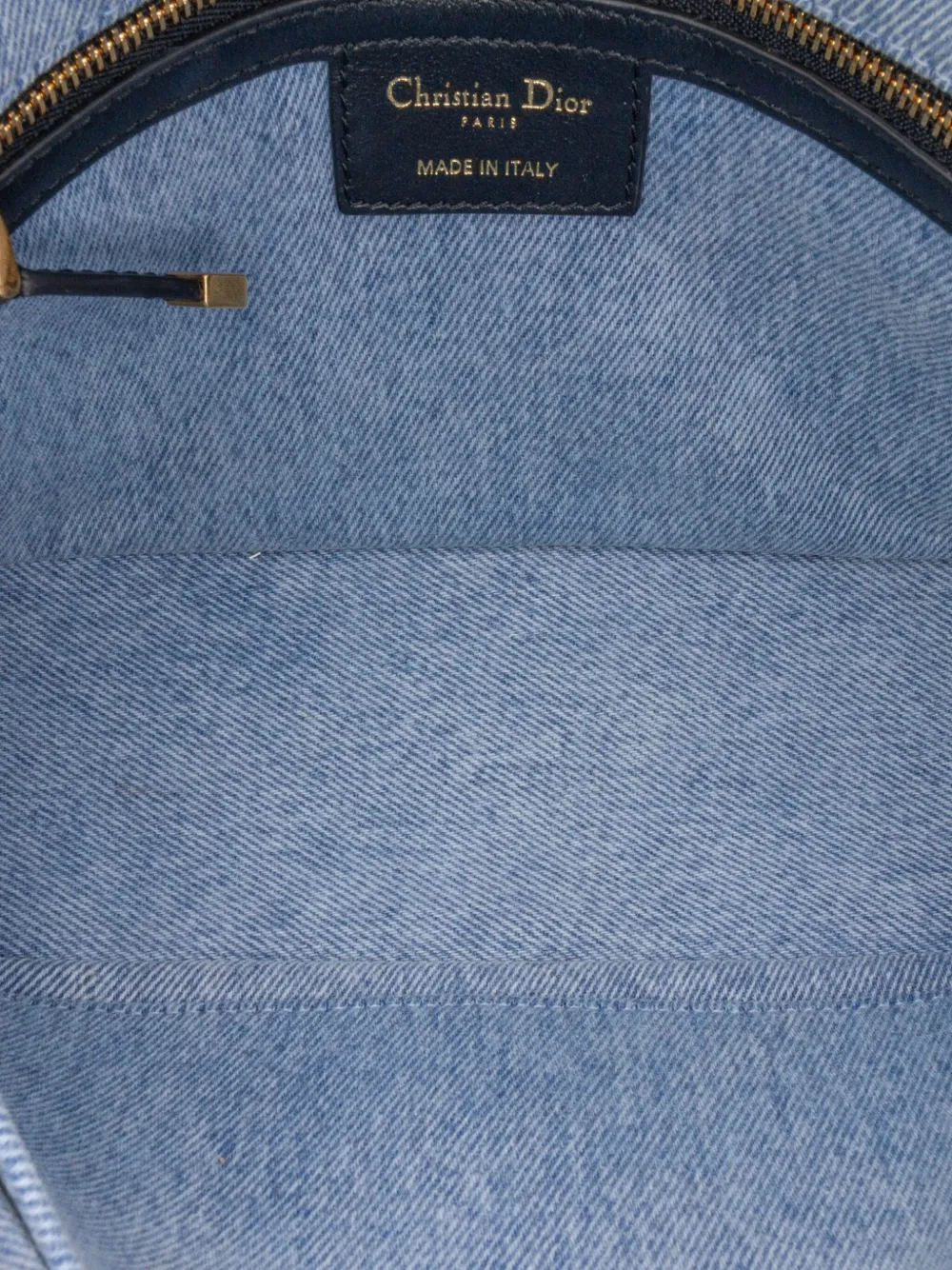 Pre-owned Dior 2022 Medium Denim Macrocannage Caro Bag Crossbody Bag In 蓝色