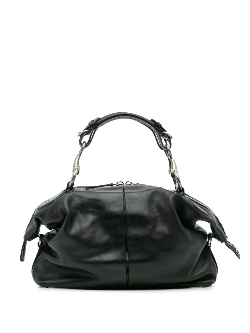 Gucci Pre-Owned Borsa a mano in pelle con dettaglio Morsetto 2000-2015 | nero | Image 1