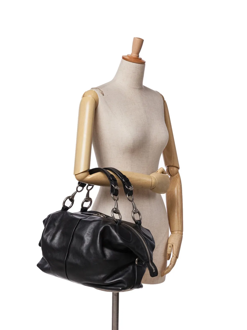 Gucci Pre-Owned Borsa a mano in pelle con dettaglio Morsetto 2000-2015 | Image 7